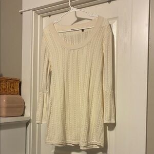 Elegant Cream Knit Dress